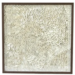 Light en Living Wandornament 80x4x80 cm XELHU crème+donker bruin