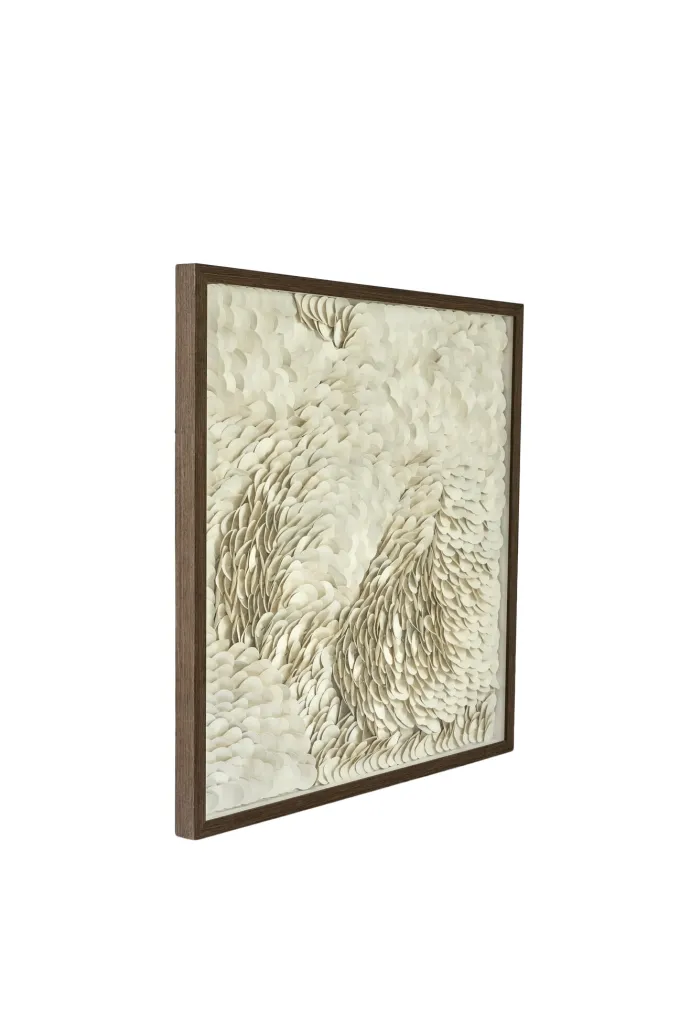 Light en Living Wandornament 80x4x80 cm XELHU crème+donker bruin