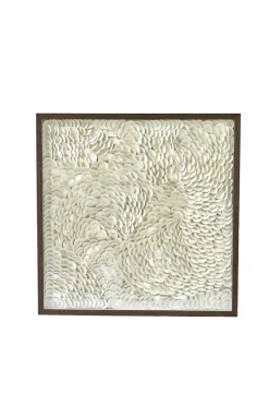 Light en Living Wandornament 80x4x80 cm XELHU crème+donker bruin