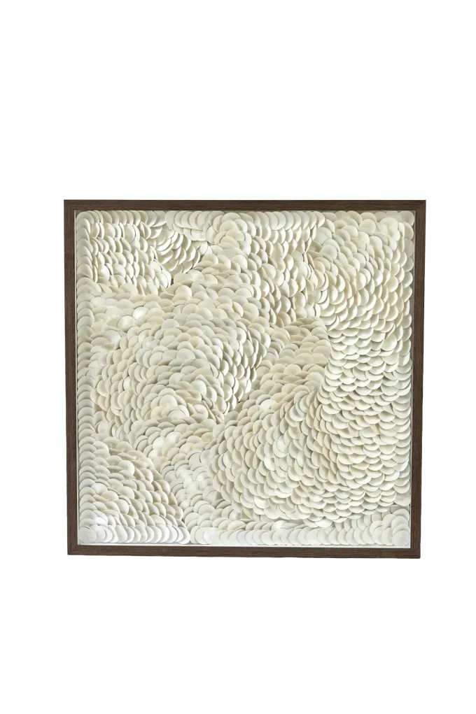 Light en Living Wandornament 80x4x80 cm XELHU crème+donker bruin