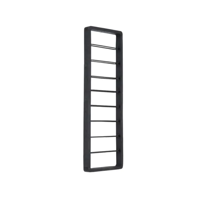Light en Living Wijnrek 8 flessen 40x6x120 cm SORRENTO hout zwart+zwart