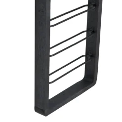 Light en Living Wijnrek 8 flessen 40x6x120 cm SORRENTO hout zwart+zwart