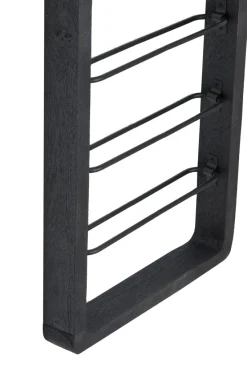 Light en Living Wijnrek 13 flessen 40x6x160 cm SORRENTO hout zwart+zwart