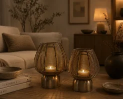 Light en Living Windlicht Suneko antiek brons - verkrijgbaar in 2 maten