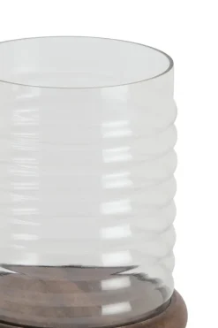 Light en Living Windlicht Ø23x34,5 cm MALDA mango hout bruin + glas