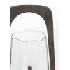 Light en Living Windlicht Ø21,5x35 cm ANOSY glas helder+hout mat d bruin