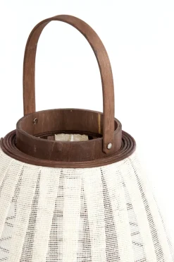 Light en Living Windlicht Ø38X70 cm DAZIO Linen Natural+donkerbruin hout