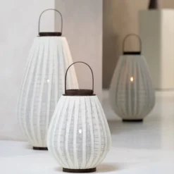 Light en Living Windlicht Ø38X70 cm DAZIO Linen Natural+donkerbruin hout