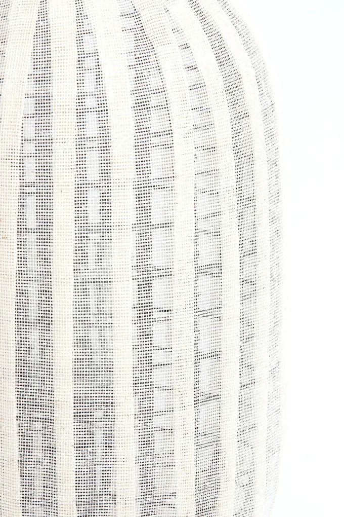 Light en Living Windlicht Ø30X45,5 CM DEZULO Linnen Naturel+zwart hout