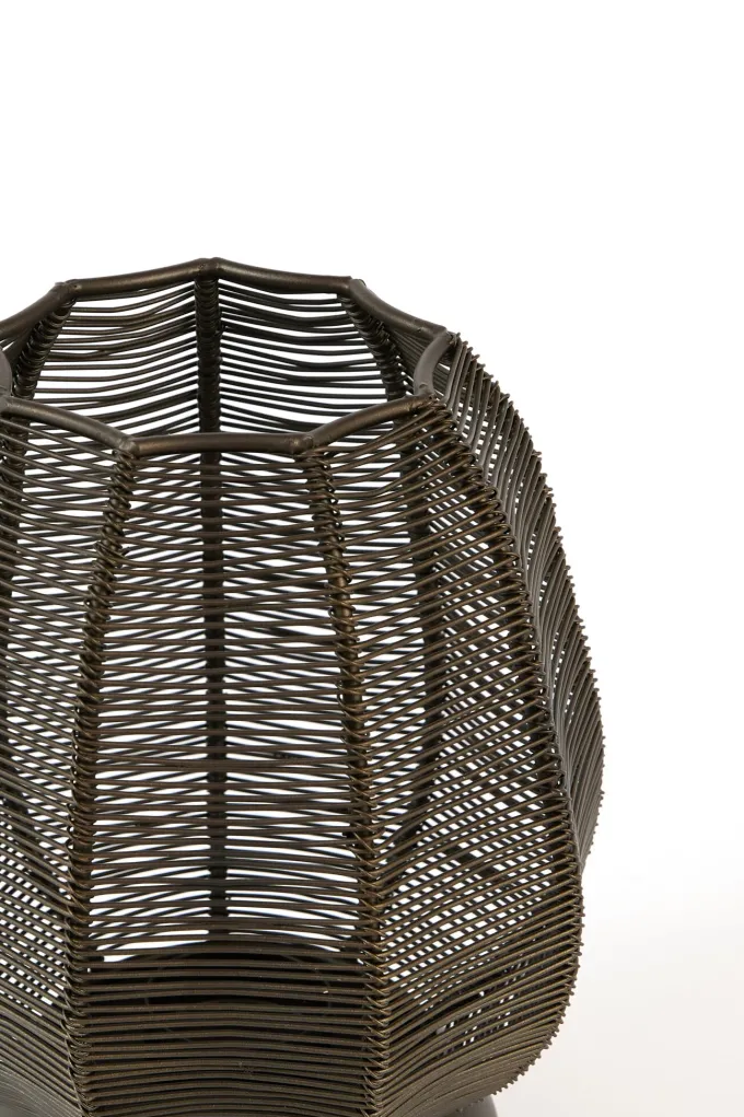 Light en Living Windlicht Ø18,5x24 cm SAMRET mat bruins-brons