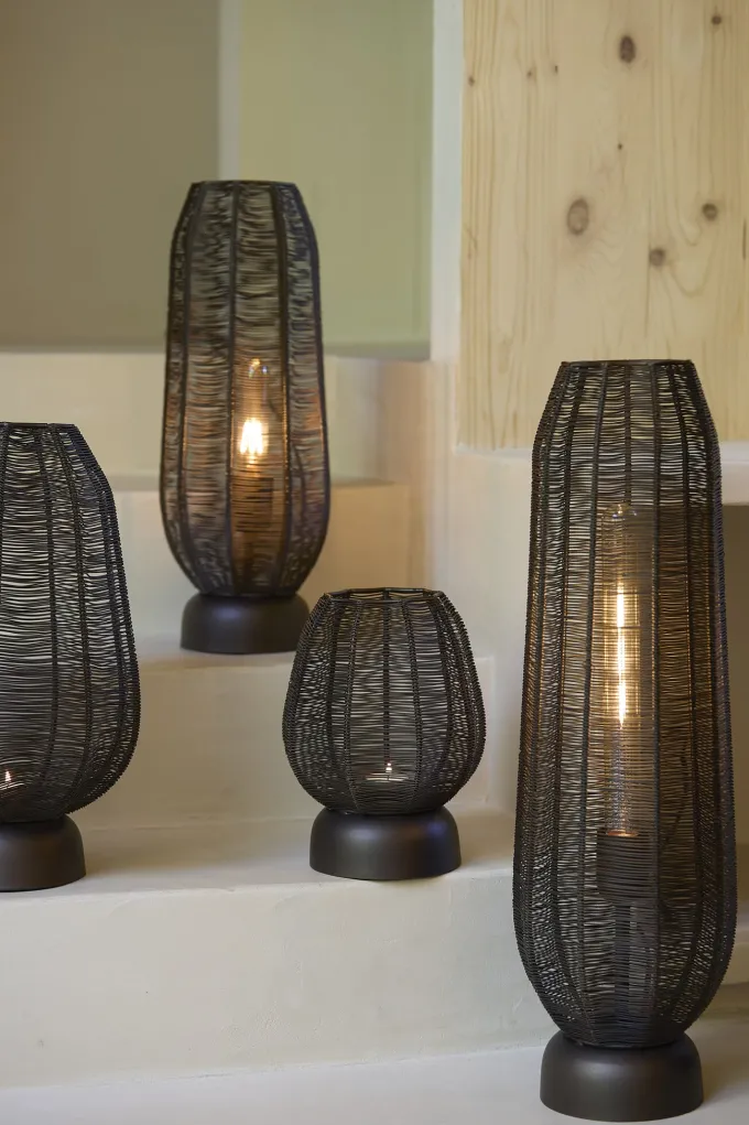Light en Living Windlicht Ø18,5x24 cm SAMRET mat bruins-brons