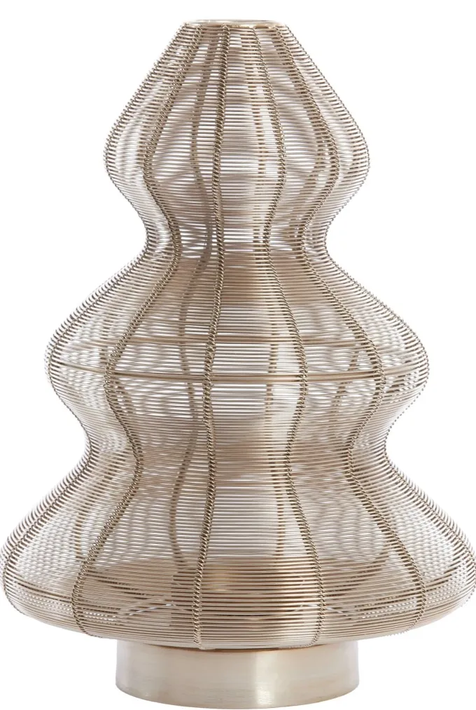 Light en Living Windlicht Ø25x35 cm CHRISTMAS TREE licht goud