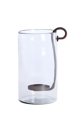 Light en Living Windlicht 23X18X33 cm DOLEGA glas helder+donkerbruin