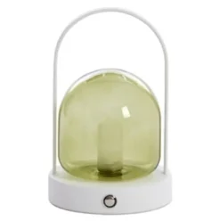 Light en Living Yeremi Tafellamp LED Ø12×19 cm glas groen+crème