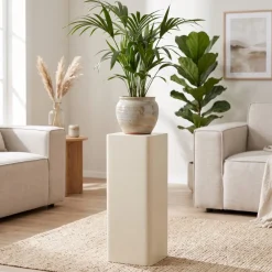 Light en Living Zuil 30,5x30,5x80 cm ALURIO creme crackle