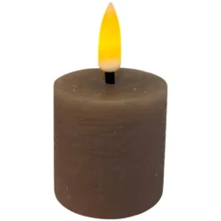 Mansion Atmosphere Oplaadbaar LED-theelichtje 3,8 x 4 cm rustiek grijs