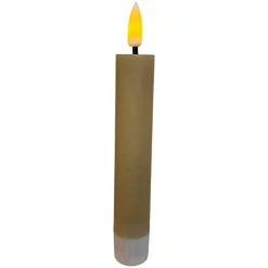 Mansion Atmosphere Oplaadbare LED-dinerkaars 2,2 x 12,5, rustiek zandkleurig - set van 2
