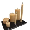 Mansion Atmosphere Oplaadbare LED-kaars 7,5 x 5 cm - rustiek grijs