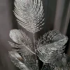 Parlane Ornament 10x2x76 cm PEACOCK FEATHER platinum