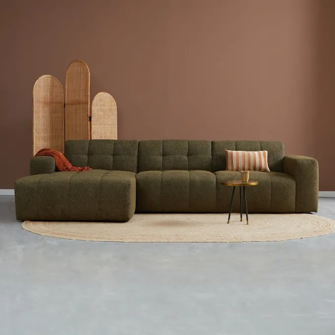 Pepp Interiors Bank Wave 2.5 zits met chaise longue links modesto 484