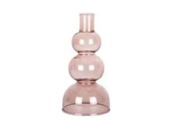 Present Time Kandelaar Layered Circles roze
