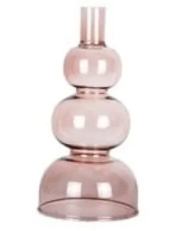 Present Time Kandelaar Layered Circles groot roze