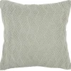 Present Time Kussen Checkered gebreid jadegroen