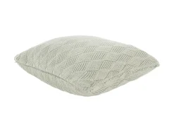Present Time Kussen Checkered gebreid jadegroen