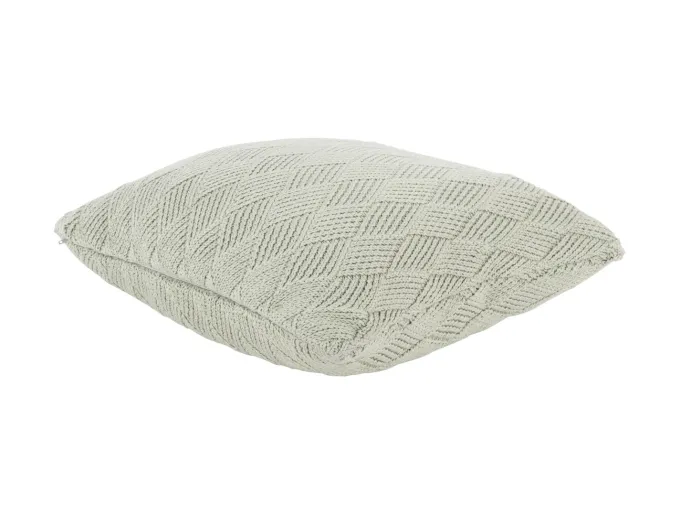Present Time Kussen Checkered gebreid jadegroen
