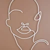 Present Time Schilderij Art Line Drawing groot