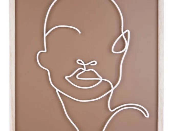 Present Time Schilderij Art Line Drawing groot