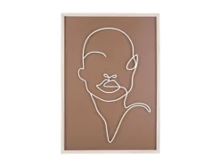 Present Time Schilderij Art Line Drawing groot