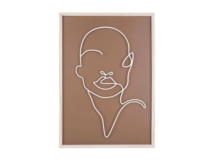 Present Time Schilderij Art Line Drawing groot