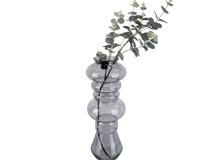Present Time Vaas Morgana glas groot donkergrijs