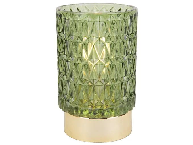 Present Time Votive LED Diamond groen