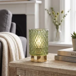Present Time Votive LED Diamond groen