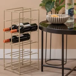 Present Time Wijnrek Dual Floor metaal goud