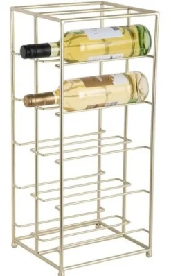 Present Time Wijnrek Dual Floor metaal goud
