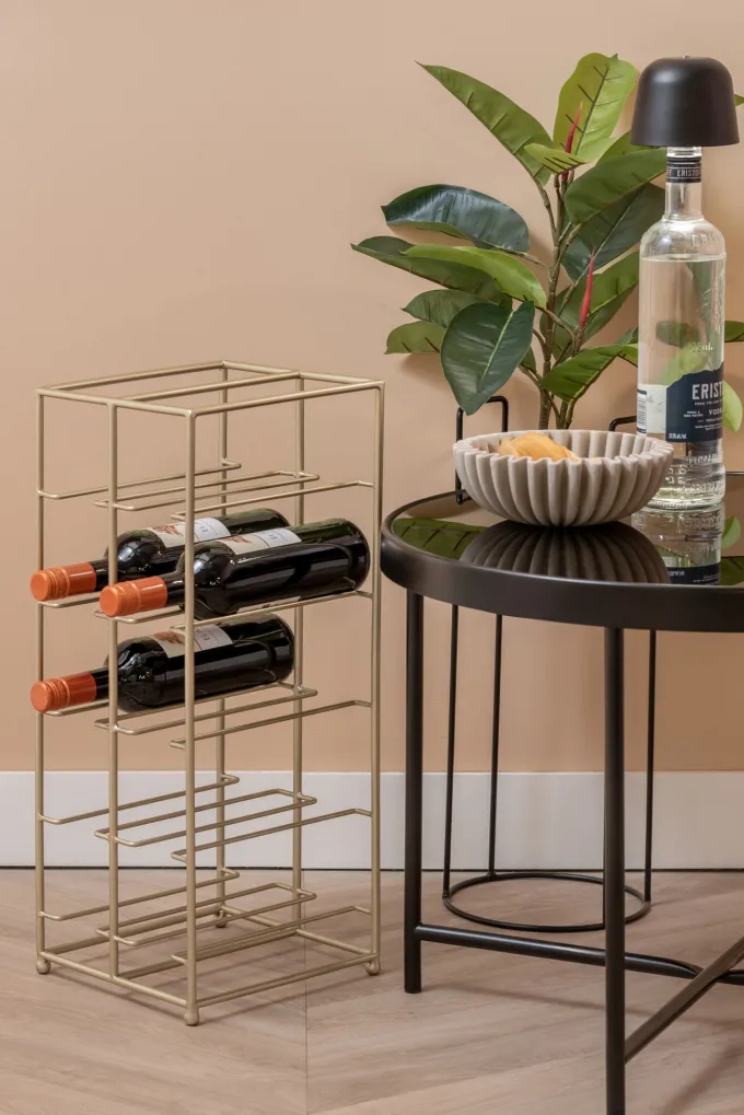 Present Time Wijnrek Dual Floor metaal goud