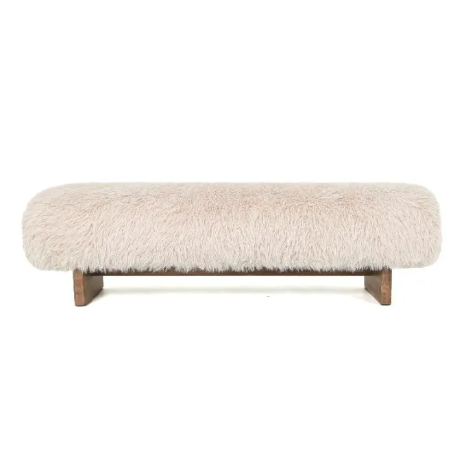 PTMD Bankje Hair beige - 141 cm