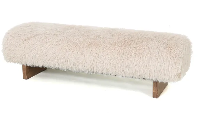 PTMD Bankje Hair beige - 141 cm