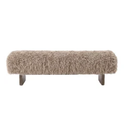 PTMD Bankje Hair bruin - 141 cm