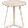 PTMD Bijzettafel Kae Beige marmer rond