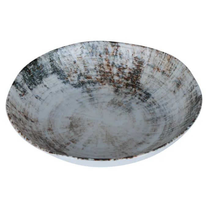 PTMD Diep bord Kaylaa Multicolor porselein rond 20 cm