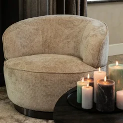 PTMD Draaibare Fauteuil Filou Beige Eden