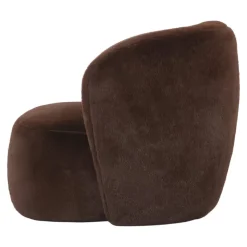 PTMD Fauteuil Aphrodite fur donkerbruin