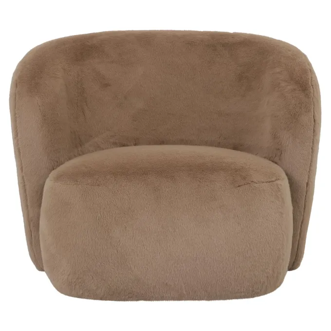 PTMD Fauteuil Aphrodite fur mokka