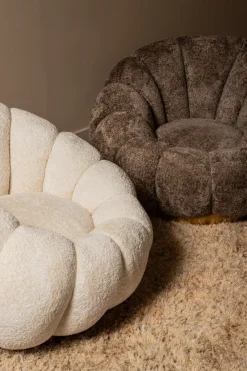 PTMD Fauteuil Daisy Euphoria Cream - Draaibare Luxe Stoel