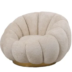 PTMD Fauteuil Daisy Euphoria Cream - Draaibare Luxe Stoel