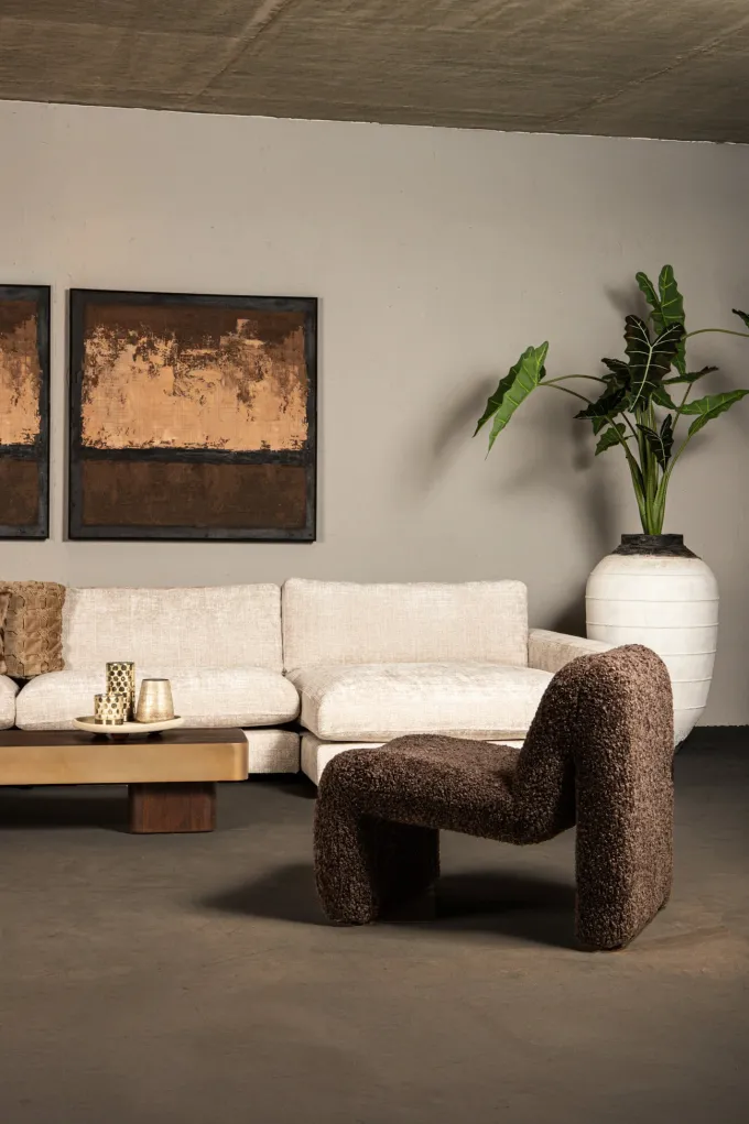 PTMD Fauteuil Oslo teddy coffee